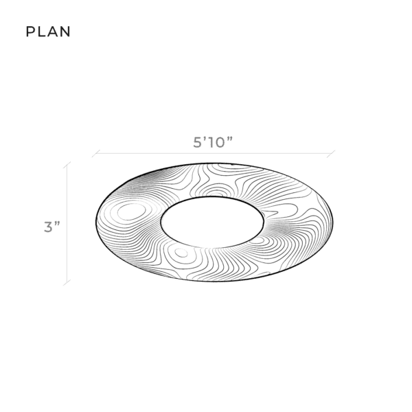 LOOP chandelier, diagram 1, plan view