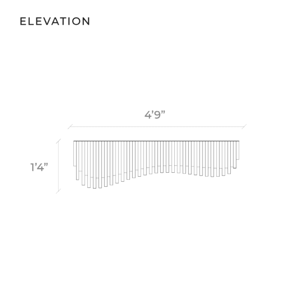 WAVE contour console, a parametric console, elevation diagram
