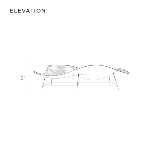 KYMA bench, diagram 1, elevation view