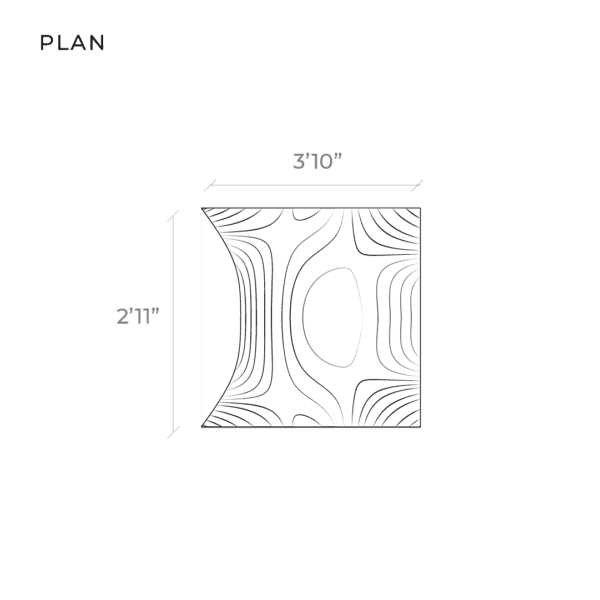 KYMA chair , diagram 1, plan view