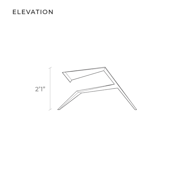 EDGE chair, side elevation, diagram 1