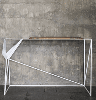 EDGE study table side elevation photograph